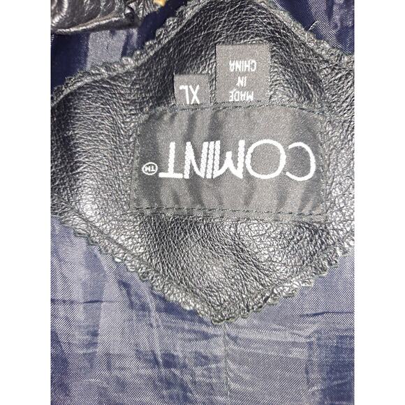 Comint mens black leather jacket winter coat size XL - Picture 4 of 9